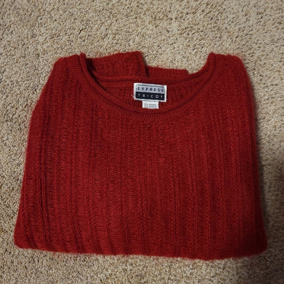 Express Mohair Sweater Size S Red - Picture 7 of 7